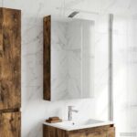 vidaXL Kúpeľňová zrkadlová skrinka Dymová dub 40 x 10,5 x 60,5 cm – Obrázok 4