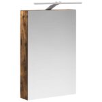 vidaXL Kúpeľňová zrkadlová skrinka Dymová dub 40 x 10,5 x 60,5 cm – Obrázok 5