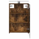 vidaXL Kúpeľňová zrkadlová skrinka Dymová dub 40 x 10,5 x 60,5 cm – Obrázok 7