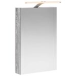 vidaXL Kúpeľňová zrkadlová skrinka Sivý Sonoma 40 x 10,5 x 60,5 cm – Obrázok 2