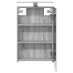 vidaXL Kúpeľňová zrkadlová skrinka Sivý Sonoma 40 x 10,5 x 60,5 cm – Obrázok 7