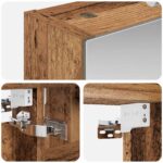 vidaXL Kúpeľňová zrkadlová skrinka Staré drevo 40 x 10,5 x 60,5 cm – Obrázok 10