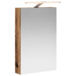 vidaXL Kúpeľňová zrkadlová skrinka Staré drevo 40 x 10,5 x 60,5 cm – Obrázok 2