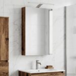 vidaXL Kúpeľňová zrkadlová skrinka Staré drevo 40 x 10,5 x 60,5 cm – Obrázok 4