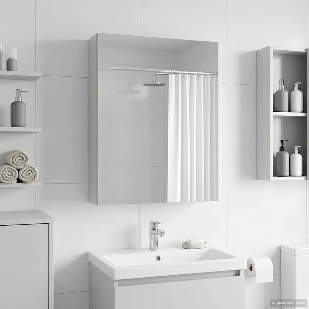 889039_1.jpg vidaXL Kúpeľňová zrkadlová skrinka s poličkou Biela 50 x 14,5 x 70 cm – Obrázok 1