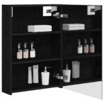 vidaXL Kúpeľňová zrkadlová skrinka Čierny dub 50 x 14,5 x 70 cm – Obrázok 3
