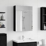 vidaXL Kúpeľňová zrkadlová skrinka Čierny dub 50 x 14,5 x 70 cm – Obrázok 4