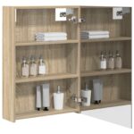 vidaXL Kúpeľňová zrkadlová skrinka Sonoma dub 50 x 14,5 x 70 cm – Obrázok 3