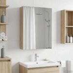 vidaXL Kúpeľňová zrkadlová skrinka Sonoma dub 50 x 14,5 x 70 cm – Obrázok 4