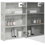 vidaXL Kúpeľňová zrkadlová skrinka Betónová šedá 50 x 14,5 x 70 cm – Obrázok 3
