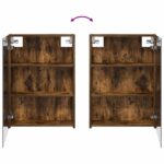 vidaXL Kúpeľňová zrkadlová skrinka Dymová dub 50 x 14,5 x 70 cm – Obrázok 10