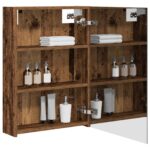 vidaXL Kúpeľňová zrkadlová skrinka Staré drevo 50 x 14,5 x 70 cm – Obrázok 3