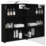 vidaXL Kúpeľňová zrkadlová skrinka Čierny dub 50 x 14,5 x 70 cm – Obrázok 3