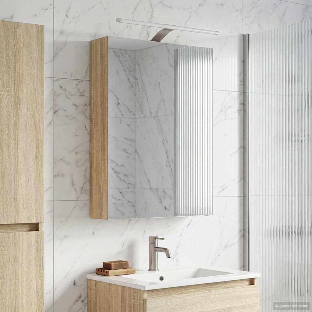889049_1.jpg vidaXL Kúpeľňová zrkadlová skrinka Sonoma dub 50 x 14,5 x 70 cm – Obrázok 1