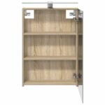 vidaXL Kúpeľňová zrkadlová skrinka Sonoma dub 50 x 14,5 x 70 cm – Obrázok 7
