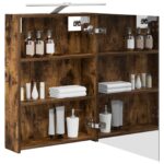 vidaXL Kúpeľňová zrkadlová skrinka Dymová dub 50 x 14,5 x 70 cm – Obrázok 3