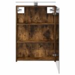 vidaXL Kúpeľňová zrkadlová skrinka Dymová dub 50 x 14,5 x 70 cm – Obrázok 7