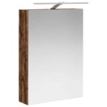 vidaXL Kúpeľňová zrkadlová skrinka Staré drevo 50 x 14,5 x 70 cm – Obrázok 5