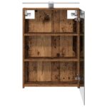 vidaXL Kúpeľňová zrkadlová skrinka Staré drevo 50 x 14,5 x 70 cm – Obrázok 7