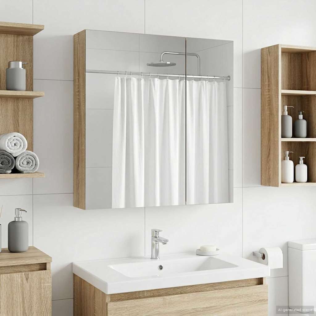 889057_1.jpg vidaXL Kúpeľňová zrkadlová skrinka Sonoma dub 60 x 14,5 x 70 cm – Obrázok 1