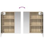 vidaXL Kúpeľňová zrkadlová skrinka Sonoma dub 60 x 14,5 x 70 cm – Obrázok 10