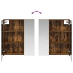 vidaXL Kúpeľňová zrkadlová skrinka Dymová dub 60 x 14,5 x 70 cm – Obrázok 10