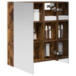 vidaXL Kúpeľňová zrkadlová skrinka Dymová dub 60 x 14,5 x 70 cm – Obrázok 3