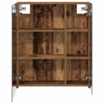 vidaXL Kúpeľňová zrkadlová skrinka Staré drevo 60 x 14,5 x 70 cm – Obrázok 6