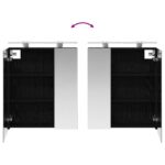 vidaXL Kúpeľňová zrkadlová skrinka Čierny dub 60 x 14,5 x 70 cm – Obrázok 12
