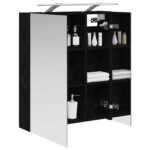 vidaXL Kúpeľňová zrkadlová skrinka Čierny dub 60 x 14,5 x 70 cm – Obrázok 3