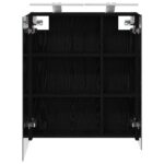 vidaXL Kúpeľňová zrkadlová skrinka Čierny dub 60 x 14,5 x 70 cm – Obrázok 7