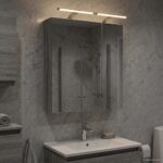 vidaXL Kúpeľňová zrkadlová skrinka Sivý Sonoma 60 x 14,5 x 70 cm – Obrázok 4