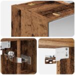 vidaXL Kúpeľňová zrkadlová skrinka Staré drevo 60 x 14,5 x 70 cm – Obrázok 10
