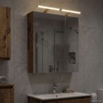 vidaXL Kúpeľňová zrkadlová skrinka Staré drevo 60 x 14,5 x 70 cm – Obrázok 4