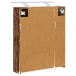 vidaXL Kúpeľňová zrkadlová skrinka Staré drevo 60 x 14,5 x 70 cm – Obrázok 9