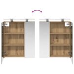 vidaXL Kúpeľňová zrkadlová skrinka Remeselnícky dub 60 x 14,5 x 70 cm – Obrázok 12