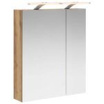 vidaXL Kúpeľňová zrkadlová skrinka Remeselnícky dub 60 x 14,5 x 70 cm – Obrázok 2