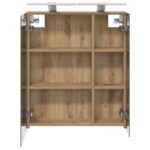 vidaXL Kúpeľňová zrkadlová skrinka Remeselnícky dub 60 x 14,5 x 70 cm – Obrázok 7