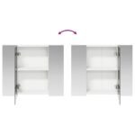 vidaXL Kúpeľňová zrkadlová skrinka Biela 60 x 14,5 x 50 cm – Obrázok 10