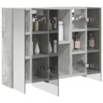 vidaXL Kúpeľňová zrkadlová skrinka Betónová šedá 60 x 14,5 x 50 cm – Obrázok 3