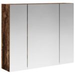 vidaXL Kúpeľňová zrkadlová skrinka Staré drevo 60 x 14,5 x 50 cm – Obrázok 2