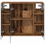 vidaXL Kúpeľňová zrkadlová skrinka Staré drevo 60 x 14,5 x 50 cm – Obrázok 6
