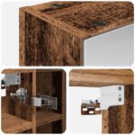 vidaXL Kúpeľňová zrkadlová skrinka Staré drevo 60 x 14,5 x 50 cm – Obrázok 9