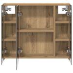 vidaXL Kúpeľňová zrkadlová skrinka Remeselnícky dub 60 x 14,5 x 50 cm – Obrázok 6