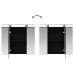 vidaXL Kúpeľňová zrkadlová skrinka Čierny dub 60 x 14,5 x 50 cm – Obrázok 12