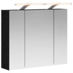 vidaXL Kúpeľňová zrkadlová skrinka Čierny dub 60 x 14,5 x 50 cm – Obrázok 2
