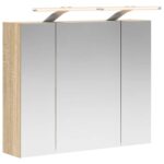 vidaXL Kúpeľňová zrkadlová skrinka Sonoma dub 60 x 14,5 x 50 cm – Obrázok 2