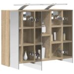 vidaXL Kúpeľňová zrkadlová skrinka Sonoma dub 60 x 14,5 x 50 cm – Obrázok 3