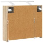 vidaXL Kúpeľňová zrkadlová skrinka Sonoma dub 60 x 14,5 x 50 cm – Obrázok 9