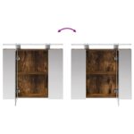 vidaXL Kúpeľňová zrkadlová skrinka Dymová dub 60 x 14,5 x 50 cm – Obrázok 12